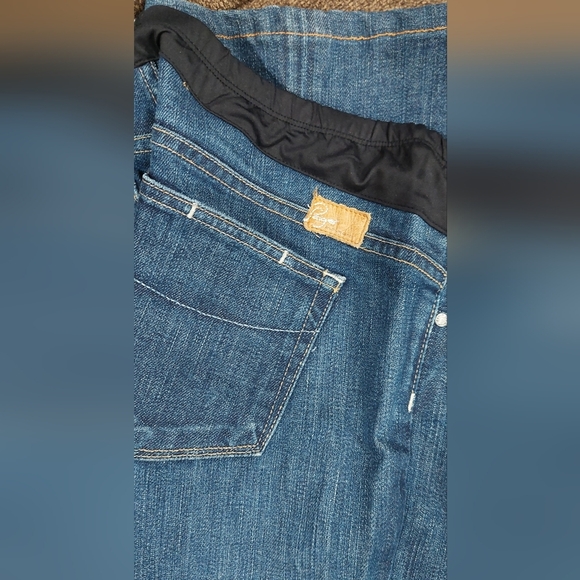 PAIGE PREMIUM DENIM Dark Wash Boot Cut Blue Denim Maternity Jeans Women's 31 - Picture 15 of 15